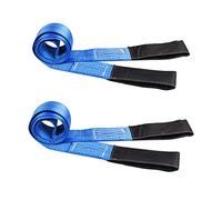 CarBole 6 'x 2 "Sollevamento imbracatura con anello piatto, confezione da 2 robusta in nylon duplex per Sangbing Strop, resistenza alla rottura massima 9000 libbre, lavoro 3000 libbre (blu)