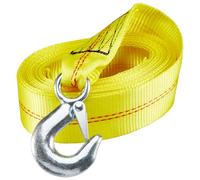 CarBole Cinghia per Verricello per Rimorchio,2 Inch x 20 Feet (5cm x 6m),Cinghia di Traino,Resistente,Con Gancio,Poliestere ad Alta Resistenza,Per Auto,Camion,Barca,Giallo