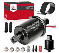 CarBole Pompa Carburante Elettrica 5-9 PSI,Pompa di Benzina Universale Adatta per Diesel e Benzina con Kit di Installazione,Filo di Rame Puro,Dimensioni di Ingresso e Uscita di 8mm,Nero