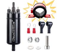 CarBole Pompa del Carburante Elettrica Esterna in Linea a 125PSI,Pompa per Carburante ad Alta Pressione 12V e Staffa Ammortizzante,250BHP,Sostituzione del,Nero