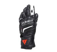 CARBON 4 LONG LADY LEATHER GLOVES BLACK BLACK WHITE | DAINESE | NUOVO - MotoChar