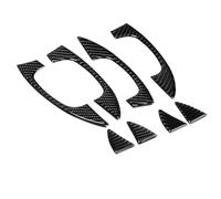 Carbon Fiber Car Door Handle Trim Cover 8 Pcs Set For 2011 2018 Left Hand Driving Vehicles Premium Exterior Decoration Accessories With Self Adhesive Design Lightweight And