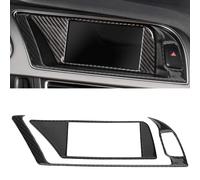 Carbon Fiber Car Navigatore Pannello Cornice Copertura Trim Per Audi A4 B8 09-16