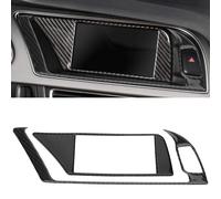 Carbon Fiber Car Navigatore Pannello Cornice Copertura Trim Per Audi A4 B8 09-16