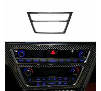 Carbon Fiber Central Console AC Switch Panel Cover Trim For Hyundai Sonata 15-19