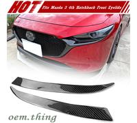 Carbon Fiber Fits Mazda 3 4th 5D Hatchback DTO Front Eyelids Eyebrow Cover 2022