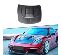Carbon Fiber Front Vented Bonnet Engine Hood Cover Compatible For Porsche 718 Boxster Cayman 2016+ Front Bonnet Body Kit Auto Parts(Wet Carbon Fiber)
