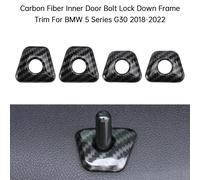 Carbon Fiber Inner Door Bolt Lock Down Frame Trim Per BMW 5 Series G30 18-22 T9