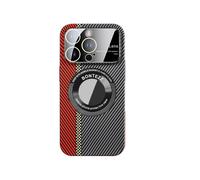 Carbon Fiber Large Window Case for iPhone 15 Pro Max/ 15 Ultra , Big Vision Magnetic Phone Case for iPhone 15 Pro Max/ 15 Ultra