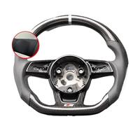 Carbon Fiber Steering Wheel, Compatible For Audi A3 8Y A4 B9 S3 S4 S5 A5 RS3 RS4, Can Be Equipped With Buttons And Shift Paddles(2-no logo)
