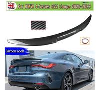 Carbon Look Spoiler labbro Per BMW Serie 4 420i 430i 440i G22 G82 2020 2021 2022 2023 M4 Stile Posteriore Ducktail Boot Spoiler Ala carbon look