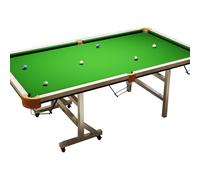 Carbon Steel Billiards Training Table, Indoor 5-Point Standard Training Pool Table, for Home Practice,Space Saving Design(220CM Brass)