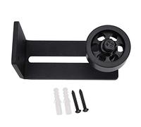 Carbon Steel Floor Guide | Adjustable Roller for Barn Door (Black ordinary big wheel)