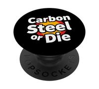 Carbon Steel or Die Funny Pan Wok Cooking Chef PopSockets PopGrip Adesivo