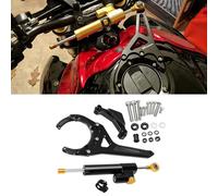 Carbon Steering Damper Stabilizer Bracket Support Mount Kit For Motorcycles Accessories GSXS GSX-S 1000/F GSXS1000 GSX-S1000F 2016-2021 2022 2023 (black1)