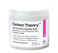 Carbon Theory Tea Tree Oil & Glycolic Acid dischetti detergenti per una pelle luminosa e liscia 60 pz