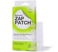 Carbon Theory Supacylic Zap Patch - 40 cerotti per brufoli, trattamento macchie, rimozione punti bianchi e macchie - patch vegane