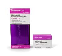 Carbon Theory VaPOREize Sapone detergente viso con niacinamide e acido citrico 80 g in latta da viaggio, sapone per pelli a tendenza acneica, deterge delicatamente, aiuta a minimizzare