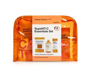 Carbon Theory Vitamin C Skincare Essentials Set | Complete Skincare Set for Tired Looking Skin Including Face Serum, Toner and Face Cleansing Bar with Vitamin C.