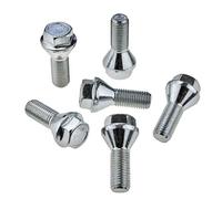 Carbonado, 10 bulloni per ruota a testa corta, testa piatta, M12 x 1,5, 24 mm, distanziali compatibili con BMW VW Audi