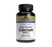 Carbonato Di Calcio 60 Compresse 600 Mg Di Windmill Health