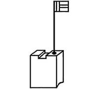 CARBONCINO BOSCH Z0140 PORTA GRAFITE MM 6,3X12,5 H.MM 22 CF=PZ 2 CF 2