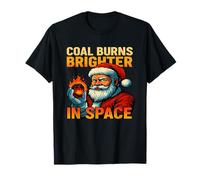 Carbone Burns Brighter in Space Funny Xmas Design Maglietta