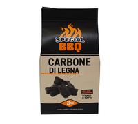 Carbone di legna 3 kg Nero-arancio