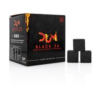 Carbone per narghilè Dum Black 26 - 1kg (64 cubi) - Carbone di cocco naturale - accensione rapida - lunga durata - bassa cenere