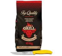 CARBONE PROFESSIONALE QUEBRACHO BLANCO 10KG BRUNNEN PEZZATURA GRANDE, IN OMAGGIO COLTELLO BISTECCA VICTORINOX FERRILLO