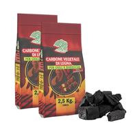 Carbonella per Barbecue 2 SACCHI DA 2,2 KG BBQ CARBONE VEGETALE DI LEGNA GRIGLIA