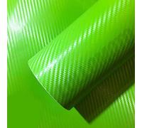 Carbonio 3D Verde Pellicola Adesiva Rivestimento Auto Car Wrapping - 76x50cm