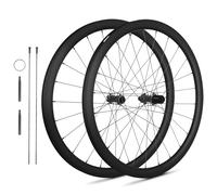 Carbonio 700C Set Di Ruote Per Bici Da Strada Altezza 32/38/46/50mm Perno Passante Center Lock Freno A Disco Mozzi 24H Per Cassette 8/9/10/11/12 Velocità(32MM)