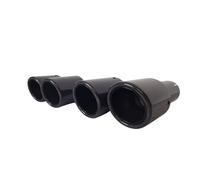 Carbonio Fine-Tubi per Audi A6 A7 C7 A4 B8 A5 Q5 Terminale Scarico 2x 100mm Nero