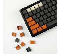 Carbonio Miami PBT Double Shot Shine Through ANSI Keyset per tastiera meccanica MX Melody 96 KBD75 68 61 87 104 (Solo Keycap) (Reversed Carbonio)