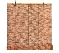 Carbonizzazione Naturale Cortina Di Bambù,Tenda a Rullo in Bambù Intrecciato a Mano,Decorative Tende A Rullo Ombra,Cortina Romane,Sipario di Canna per Esterni/Interni,70x100cm/28x39in(WxH)