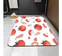Carbono Tappeto Bagno Pomodoro Rosso Funghi Tappetino Per Sauna Igienico E Antiscivolo,Durevole E Naturale Con Proprietà Assorbenti,Asciuga Velocemente Ed, Facile Da Pulire