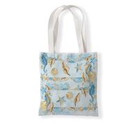 Carbono Tote Bag Shell Stella Mare Borsa Shopper in Cotone - Ecologica, Riutilizzabile, Ampia Capacità - Ideale per la Spesa, la Spiaggia, il Tempo Libero - Resistente e Sostenibile 35x40cm