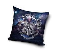 Carbotex Copri Cuscino Harry Potter - Federa per Cuscino 40x40cm. Hogwarts - Stampa Animali Hogwarts - Decorazione per cameretta o stanza dedicata a Harry Potter