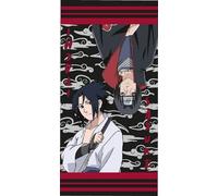 Carbotex NARUTO UZUMAKI Itachi Sasuke Uchiha - Telo Mare Spiaggia Bagno Beach Towel - 100% cotone - Dimensioni 70x140cm
