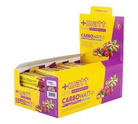 Carbowatt+ Barretta Energetica a Base di Carboidrati con Maltodestrine e Fruttosio - Azione Pro-energetica per il Breve e Lungo Termine - Arachidi e Mirtilli Rossi - Box da 20 Barrette da 40g