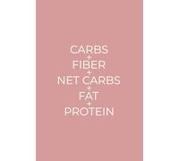 Carbs + Fiber + Net Carbs + Fat + Protein: Simple Daily Macro Tracker For Your Food Diet and Nutrition | Pastel Pink