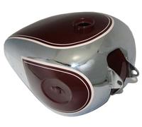 Carburante Benzina Serbatoio Marrone & Cromo Stella Doppia D'Oro Flash BSA A7