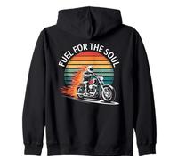 Carburante per l'anima in Motocicletta retrò Felpa con Cappuccio