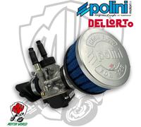 CARBURATORE DELLORTO 21 DS COLLETTORE DRITTO POLINI E FUNGHETTO POLINI CORTO