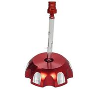 Carburatore Moto Filtro Benzina Coperchio del Serbatoio Carburante in Alluminio CNC da 52 mm di Diametro, Adatto per Moto Cross, Veicoli Fuoristrada Honda CRF 250 450 230 CRF250(Red)