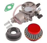 Carburatore Per 43cc 47cc 49cc Raffreddato Ad Aria Per Mini ATV Quad Dirt Pocket Bike 2 Tempi Carburatore Filtro Aria Collettore Tubo Ingresso Motore Carb(Rosso)