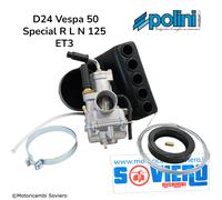 Carburatore Polini con Filtro d'Aria CP 24 Vespa 50 Special R L N 125 ET3