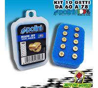 Polini Set getti Dell'Orto 362.0002 6 mm dal 60 al 78 (increm. 2) 10 pezzi