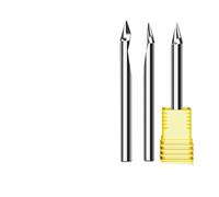 Carburo Chamfer End Mill, Fresa conica a un tagliente da 1/4, utensile for intaglio di lettere, incisione, punta for smussatura a spirale(3.175X30 degX0.1,10 PCS)